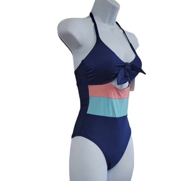 Nwot Splendid Front tie Key hole onepiece swimwear - Picture 3 of 7